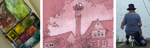 Urban Sketching – Wiesbaden Schierstein