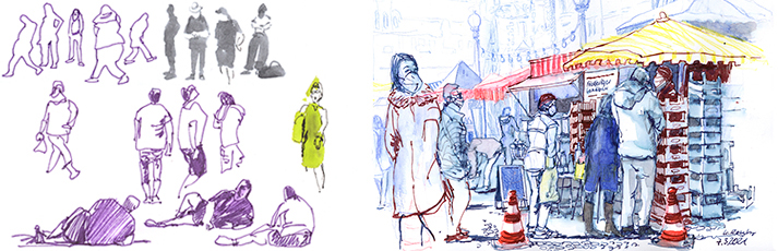 Urban Sketching – Menschen in der Stadt