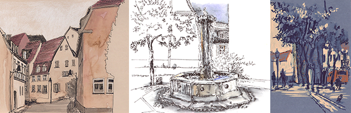 Urban Sketching in Eltville am Rhein