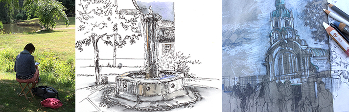 Urban Sketching und Pleinair am Vormittag